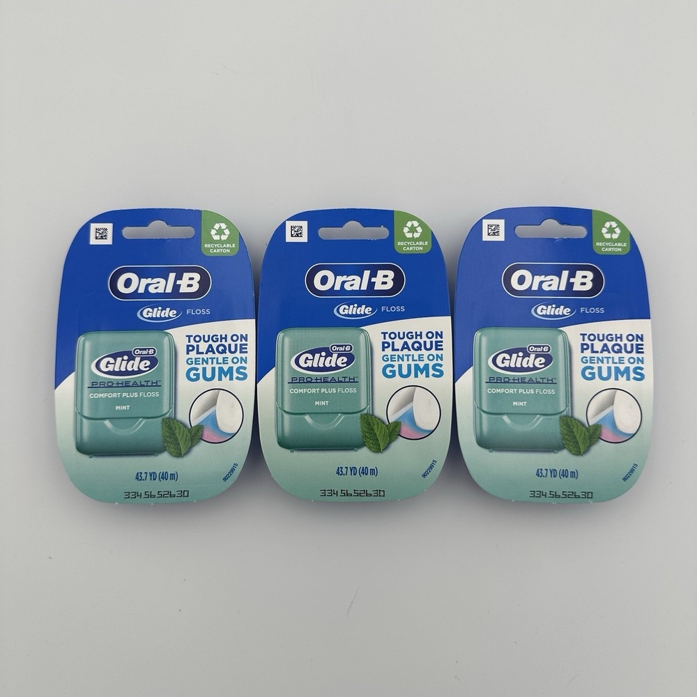 (3) Oral-B‎ Glide Pro Health Mint Dental Floss ORIGINAL DISCONTINUED 43.7 Yds